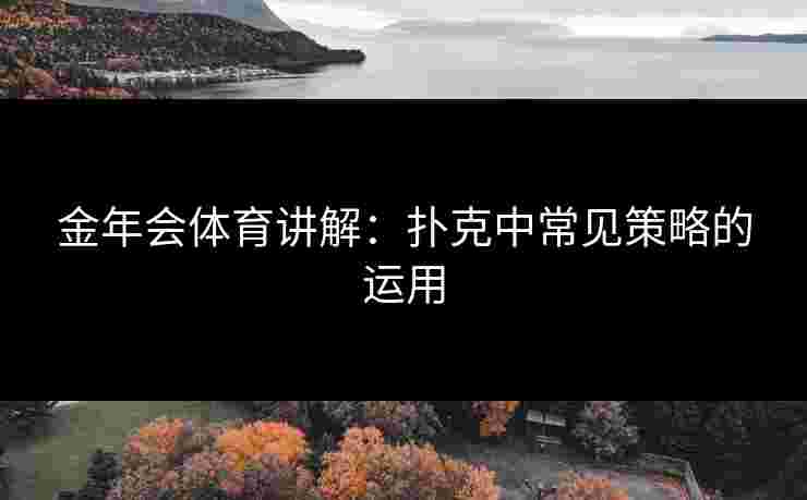 金年会体育讲解：扑克中常见策略的运用