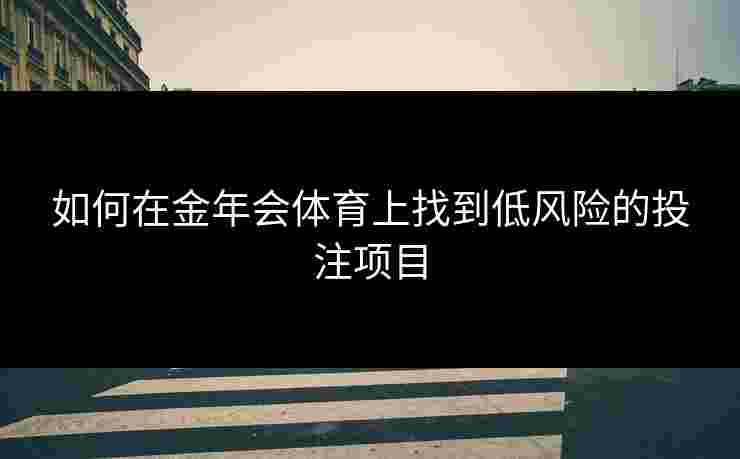 如何在金年会体育上找到低风险的投注项目