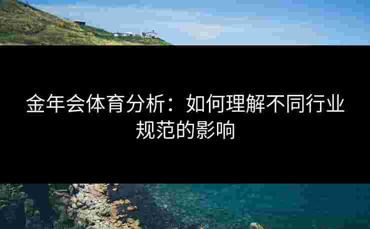 金年会体育分析：如何理解不同行业规范的影响